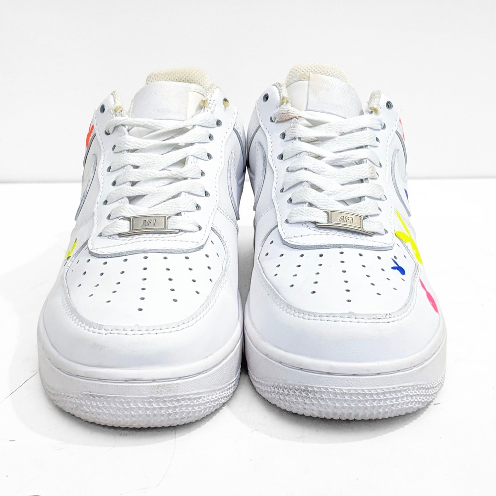 Nike Air Force 1 Custom Rainbow PLAYBOY Low White‎ M 7/W 8.5 - Picture 5 of 11